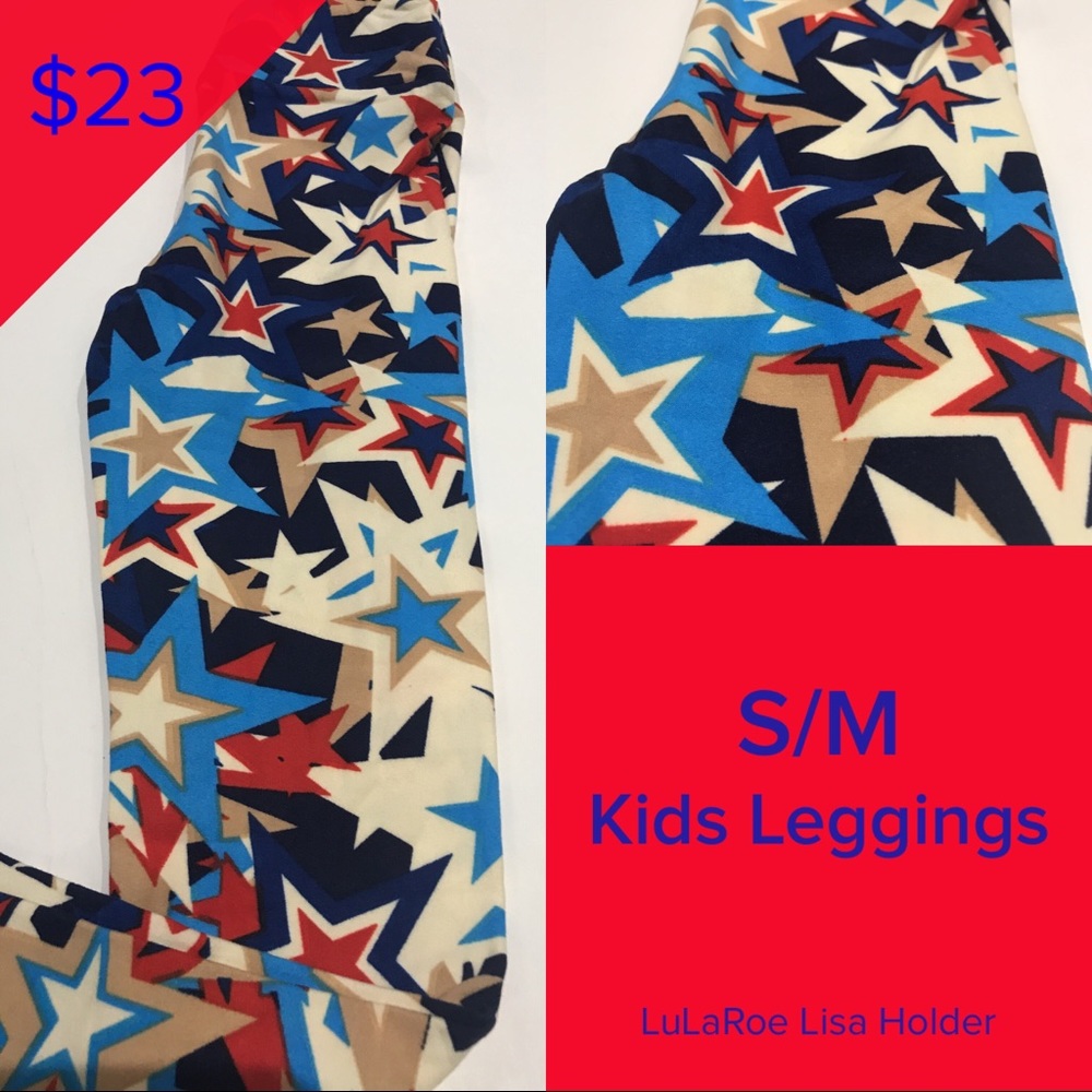 S/M Kids LuLaRoe Leggings American dreams